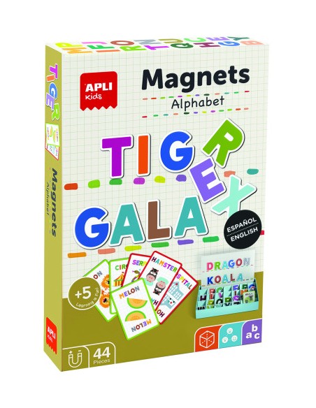 APLI JUEGO MAGNÉTICO ABECEDARIO 44 PIEZAS +5 AÑOS