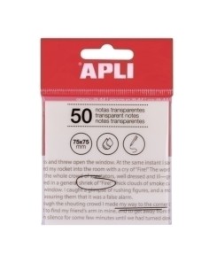 NOTAS ADHESIVAS APLI 50h 75x75 TRAS.TRAN