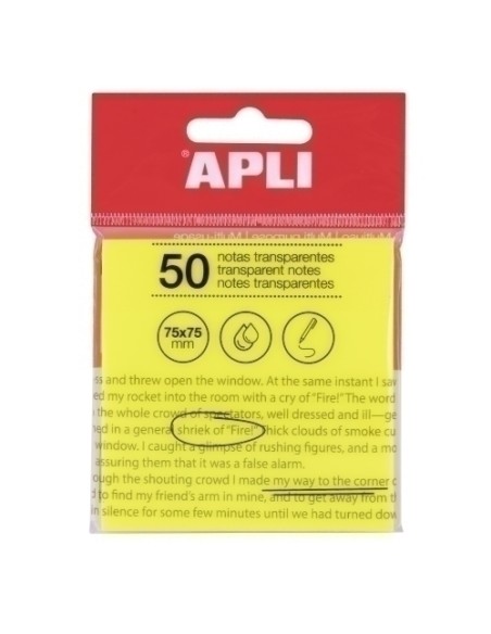 NOTAS ADHESIVAS APLI 50h 75x75 TRAS.AMA