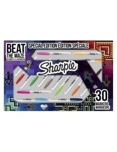 SHARPIE MARCADOR PERMANENTE EDICIÓN LABERINTO PUNTA FINA CAJA DE 30 C/SURTIDOS