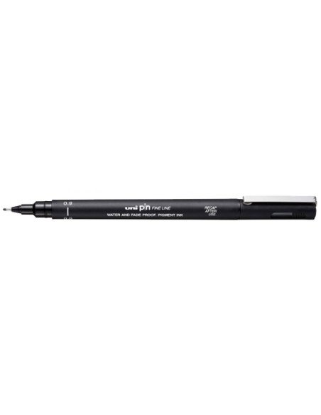 ROTUL.UNI PIN MANGA 0,9 mm NEGRO - Pack de 12 unidades