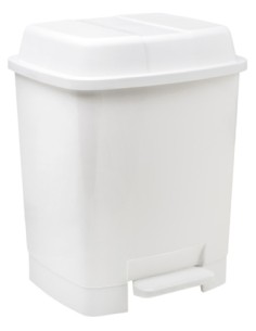 PAPELERA FAIBO PLASTICO C/TAPA PEDAL 22