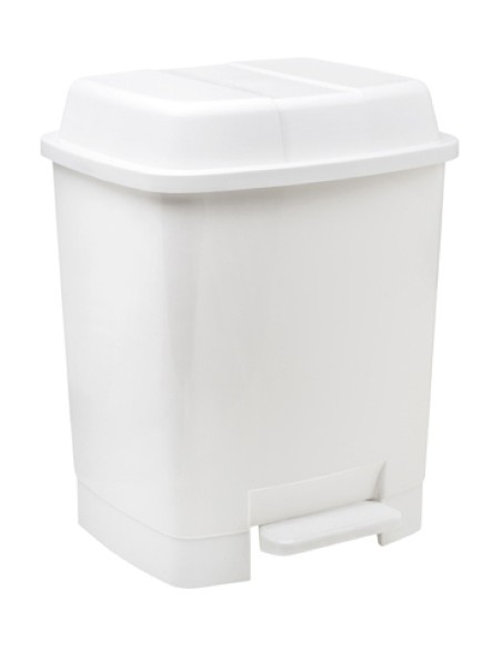 PAPELERA FAIBO PLASTICO C/TAPA PEDAL 22