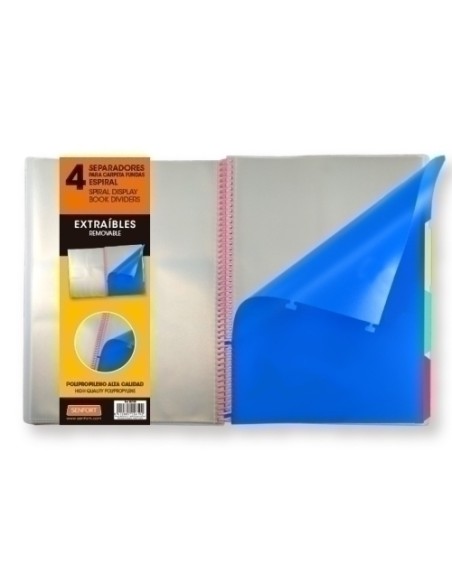 SEPARADORES SENFORT DYNAMIC EXTRA.PP A4 - Pack de 6 unidades