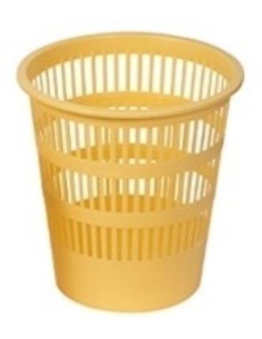 PAPELERA FAIBO REJILLA 12 L PASTEL AMAR.