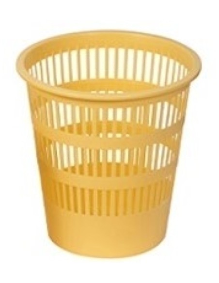 PAPELERA FAIBO REJILLA 12 L PASTEL AMAR.