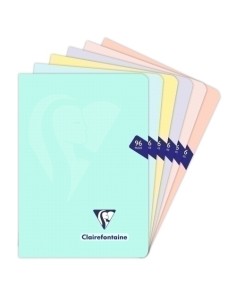 LIBRETA CLAIRE. PP A5 48 HJS.5x5 PASTEL - Pack de 10 unidades