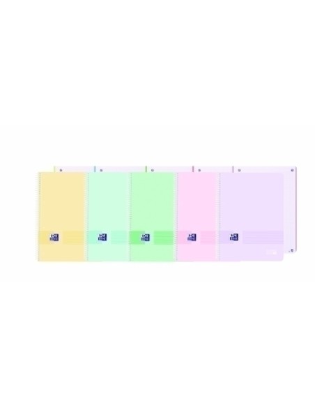 CUAD OXFORD EBOOK 1 A4 5X5 80H LIVE&GO PASTEL - Pack de 5 unidades