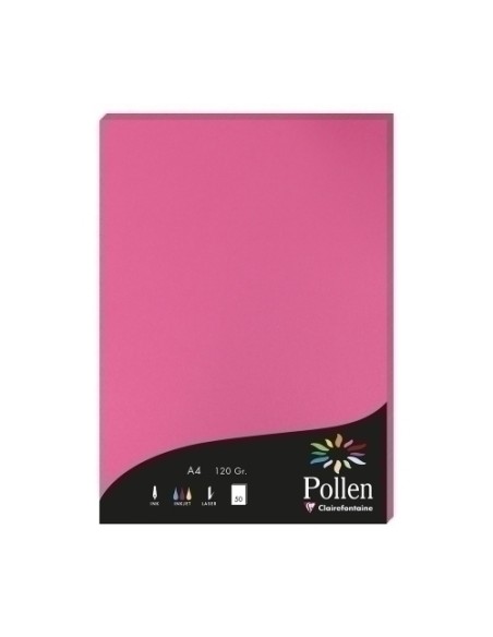 PAPEL CLAIREFONTAINE POLLEN A4 50h FUCSI