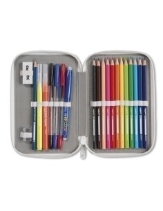 PLUMIER CARIOCA DOS PISOS FLUO 2 ZIP - Pack de 6 unidades