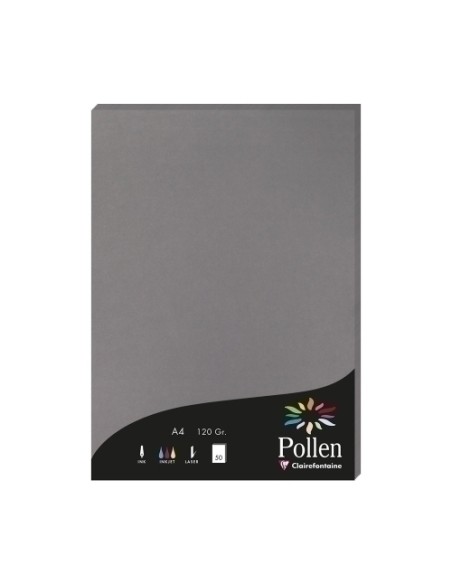 PAPEL CLAIREFONTAINE POLLEN A4 50h GRIS