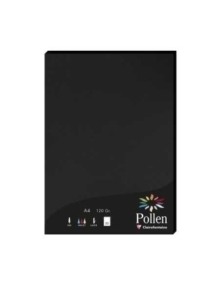 PAPEL CLAIREFONTAINE POLLEN A4 50h NEGRO