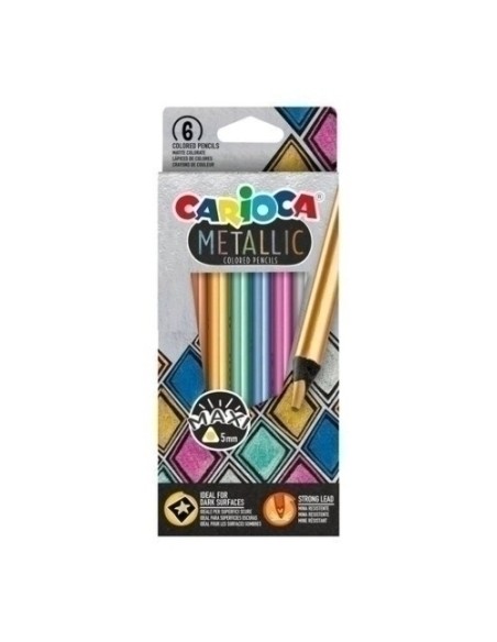 LAPICES COLOR CARIOCA METALLIC CAJA de 6