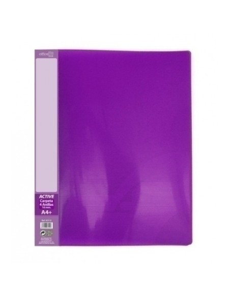 CARPETA FRAGA PP A4 4 AN.16 TWILL MORADO - Pack de 5 unidades