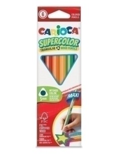 LAPICES COLOR CARIOCA SUPE.MAX.TRI. C/6