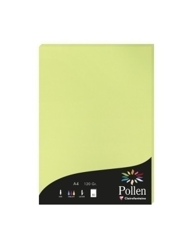 PAPEL CLAIREFONTAINE POLLEN A4 50h VERDE