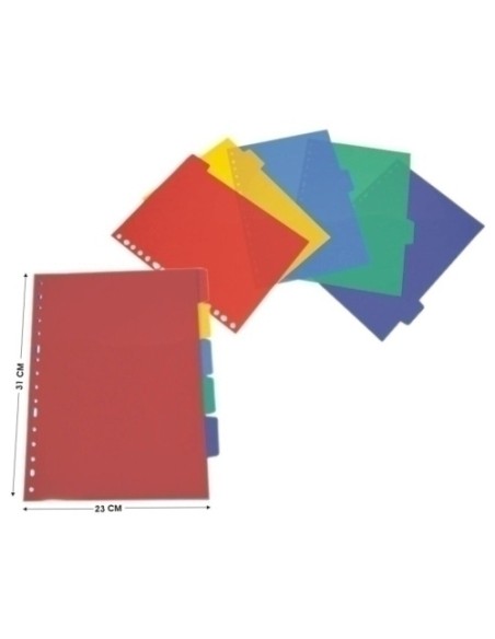 SEPARADORES BINDEX PP A4 PP 5 PESTAÑAS