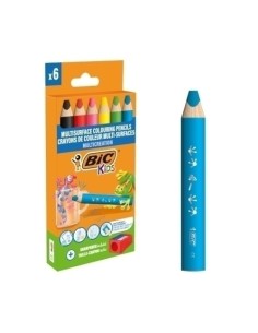 ESTUCHE LAPICES TRIANGULARES MULTISUPERFICIE BLISTER 6UDS BIC 515220