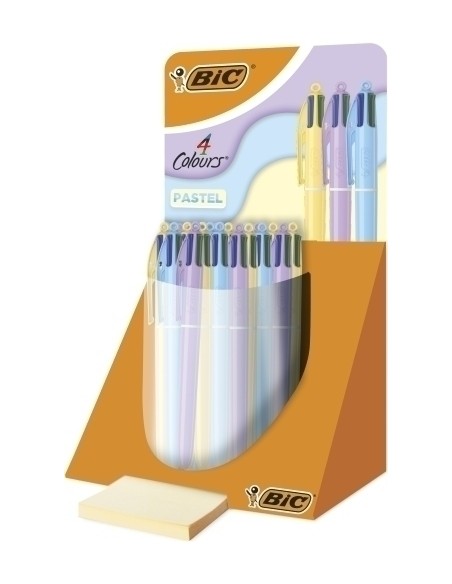 BIC BOLÍGRAFO 4 COLORES PASTEL EXPOSITOR 30 C/SURTIDOS