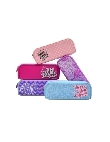 PORTATODO OFFICE BOX SILICONA RECT. GIRL - Pack de 10 unidades