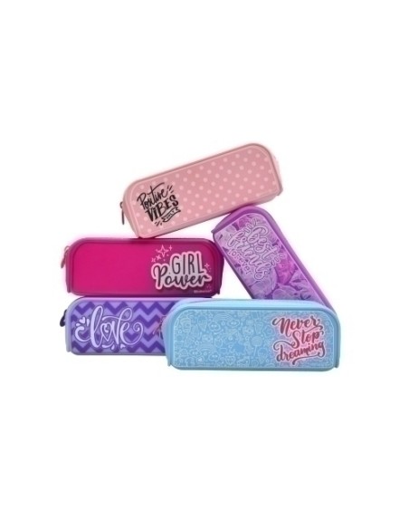 PORTATODO OFFICE BOX SILICONA RECT. GIRL - Pack de 10 unidades