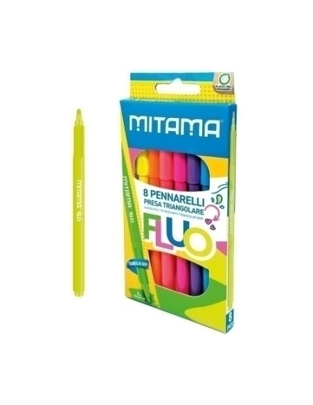 ROTULADOR MITAMA SUPER FLUO CAJA 8