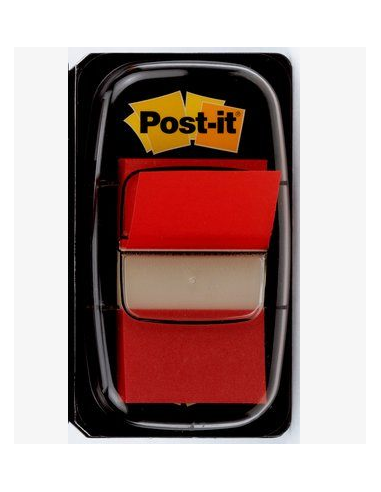 BLISTER DISPENSADOR 50 MARCADORES INDEX ROJO 25,4X43,2MM 680-1 POST-IT 7100089833