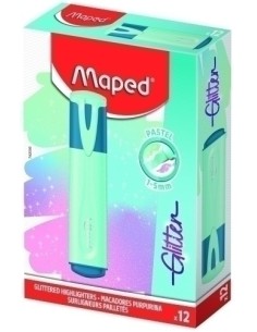 ROTUL. FLUOR MAPED GLITTER AZUL