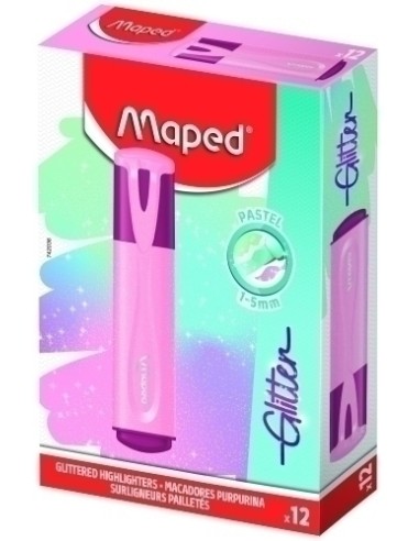 ROTUL. FLUOR MAPED GLITTER ROSA