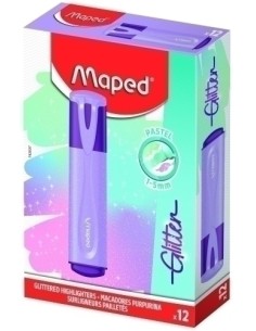 ROTUL. FLUOR MAPED GLITTER VIOLETA