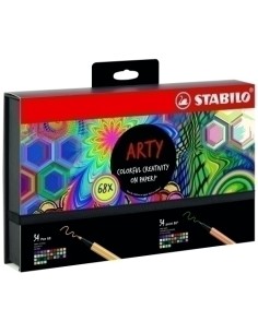 STABILO SET CREATIVO ARTY HERO ROTULADORES ESTUCHE 68 UD C/SURTIDOS