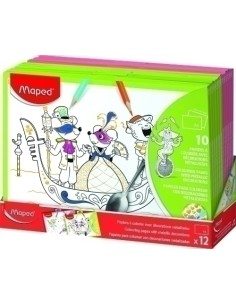 MAPED PAPELES COLOREAR DEC.METAL 10und