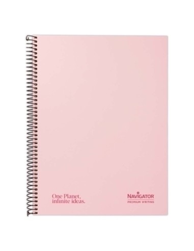 CUAD NAVIGATOR A4+ 80H 80GR 5X5 PASTEL ROSA
