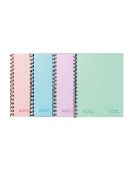 BLOC NAVIGATOR A4 80h HZ PASTEL SURTIDO - Pack de 5 unidades