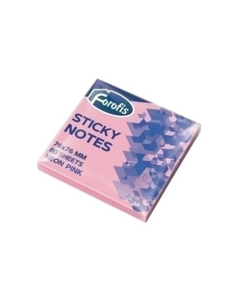 TACO NOTAS FOROFIS 80h 76x76 ROSA NEON - Pack de 12 unidades