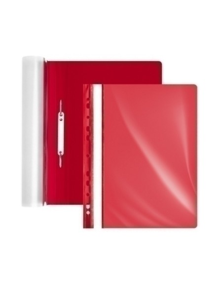 DOSSIER CLIP FOROFIS PVC A4 ROJO - Pack de 12 unidades