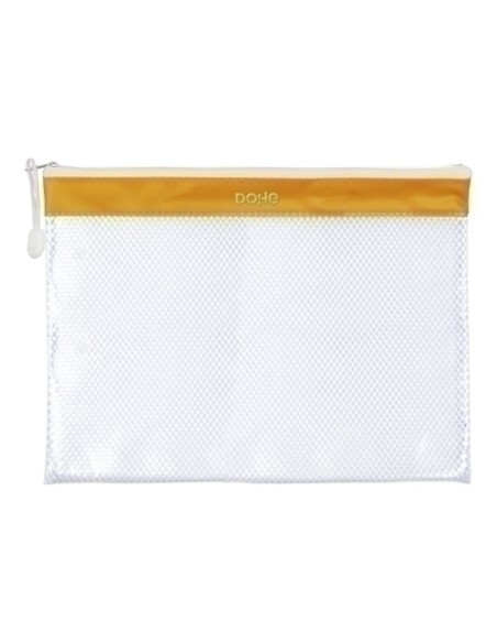 DOSSIER SOBRE DOHE CREM. A4 PVC AMARILLO - Pack de 12 unidades