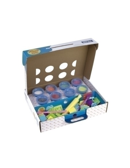 MILAN PASTA BLANDA SOFT DOUGH MALETÍN 8 BOTES 59GR C/HERRAMIENTAS ABECEDARIO C/SURTIDOS
