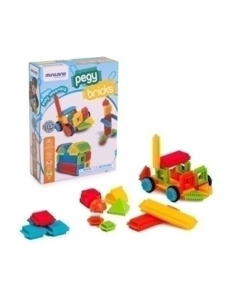 JUEGO ED.MINILAND PEGY BRICKS (3-6 años)