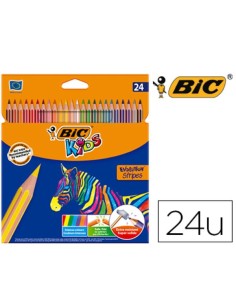 EST. 24 LAPICES COLORES BIC EVOL. STRIPES STDO