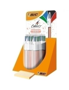 EXP. 20U BOLIGRAFO BIC 4 COLOURS ROSE GOLD