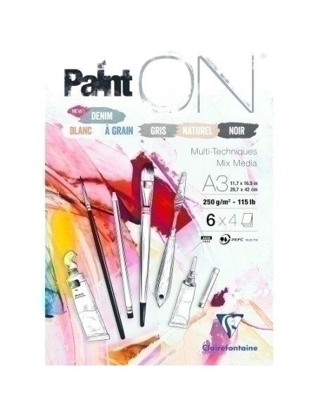 BLOC DIBUJO CLAIR.PAINT ON MULTIT.A3 COL - Pack de 2 unidades
