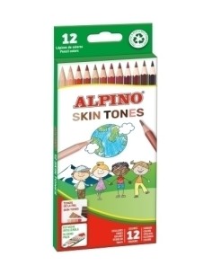 ALPINO LÁPICES DE COLORES ESTUCHE 12 UD TONOS DE PIEL SURTIDOS