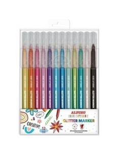 ALPINO ROTULADORES GLITTER COLOR EXPERIENCE EFECTO PURPURINA ESTUCHE 12 C/SURTIDOS
