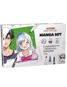 ALPINO ROTULADORES PERMANENTES MANGA SET COLOR EXPERIENCE + LÁMINAS + GUÍA C/SURTIDOS
