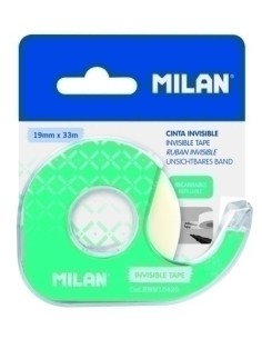 CINTA ADHESIVA MILAN 33x19 c/DISPE.INVIS - Pack de 12 unidades