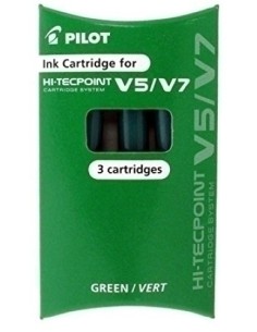 RECAMBIO PILOT V-5 RECARGABLE VERDE B/3 - Pack de 12 unidades