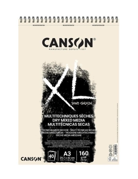BLOCK DIB.CANSON XL SAND 160g (esp) A3 - Pack de 5 unidades