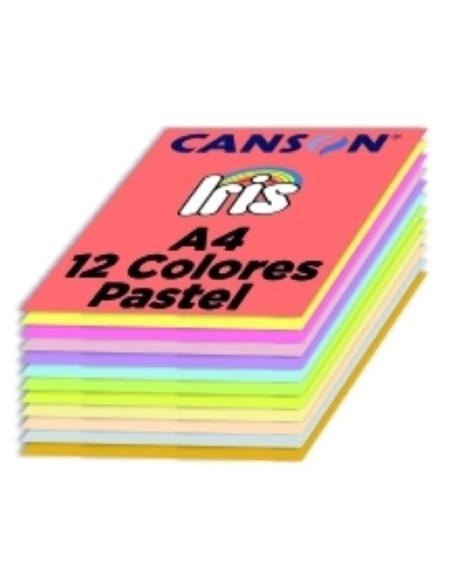 PACK 120H CARTULINA IRIS A4 185GR STDO PASTEL
