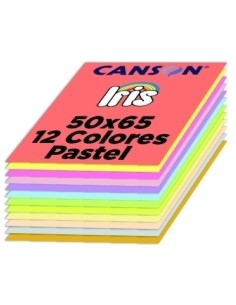 PACK 120H CARTULINA IRIS 50X65 185GR STDO PASTEL